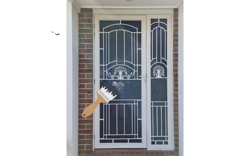 painting steel security door
